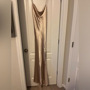 Nasty Gal Cowl Neck Satin Midi Dress